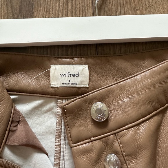 Camel Aritzia Wilfred Leather Modern Cargo Pants - Picture 2 of 5